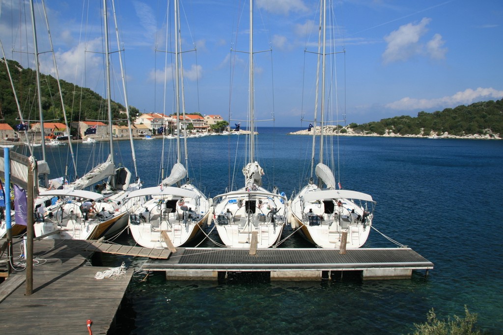 Moored to the restaurant quay Prezba Lastovo - The Croatia Yacht Rally 08 June - 24 June 2012  © Maggie Joyce - Mariner Boating Holidays http://www.marinerboating.com.au